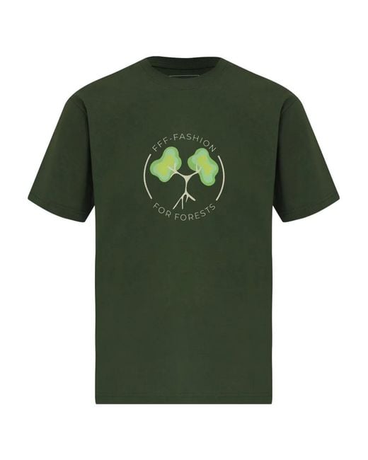 Amir Slama Green Graphic-Print T-Shirt