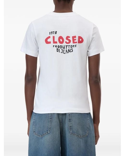 Closed White Printed T-Shirt