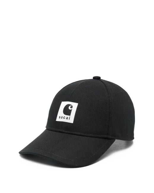 Sacai Black X Carhartt Wip Duck Logo-Patch Cap