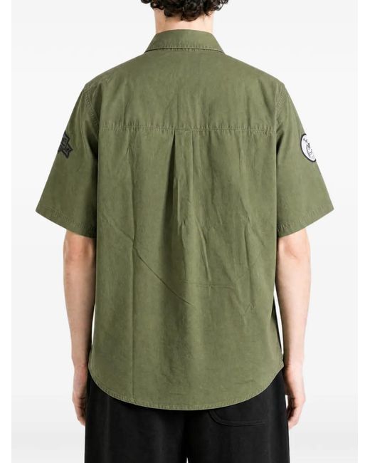 A Bathing Ape Overhemd Met Patch En Logoprint in het Green voor heren