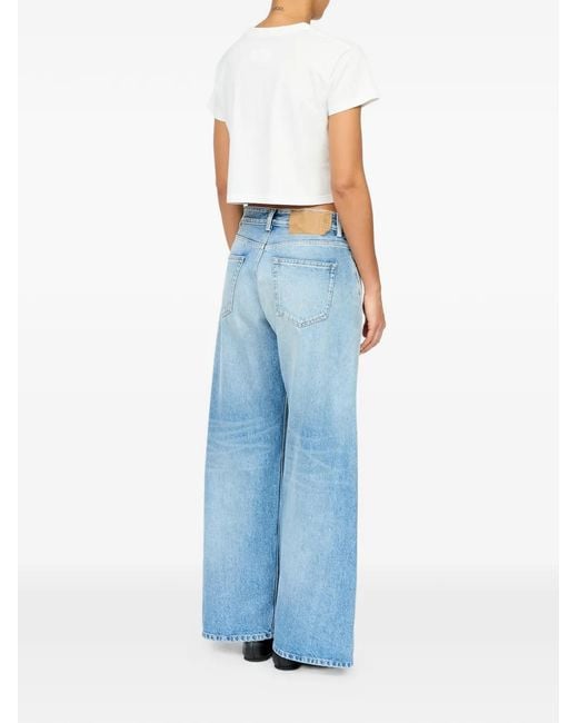 MM6 by Maison Margiela Blue Wide-Leg Jeans