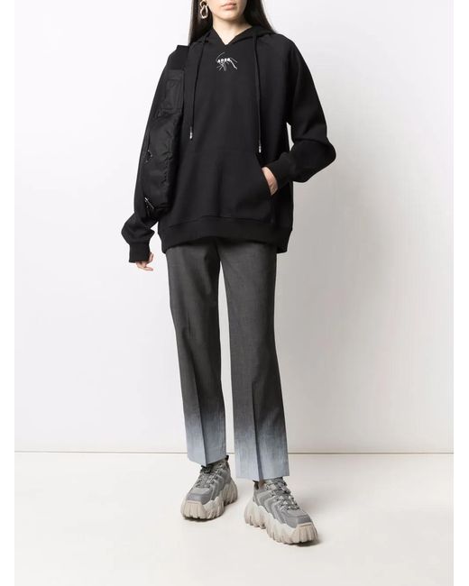 Adererror Black Logo Drawstring Hoodie