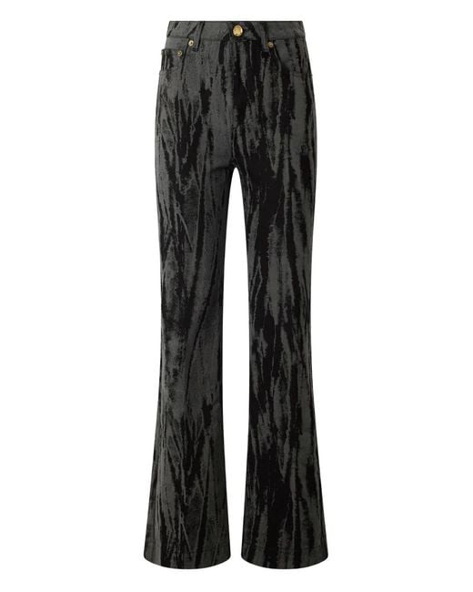 Roberto Cavalli Black Streak-Effect Jeans
