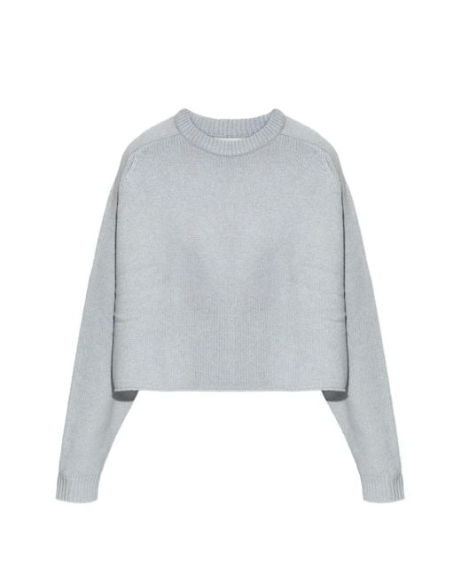 Lisa Yang Gray Haut En Maille Karine À Coupe Crop