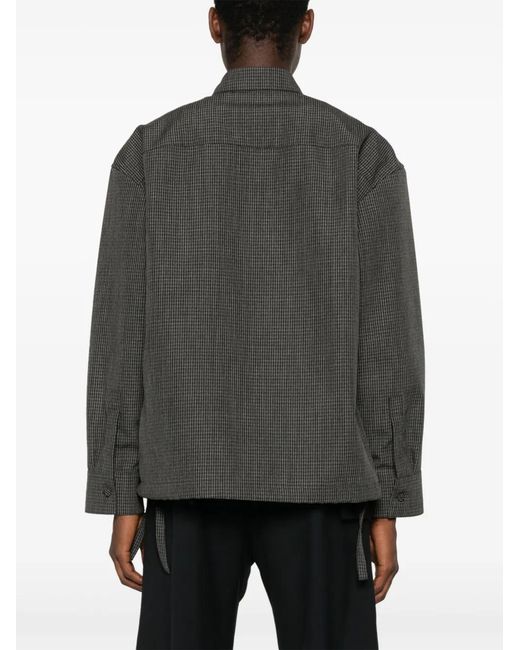Jil Sander Gestreept Wollen Jack in het Black voor heren