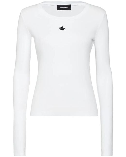 DSquared² White D2 Cotton T-Shirt