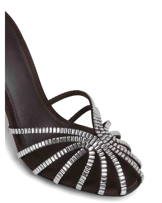 ALEVI White Emily Crystal-Embellished Sandals