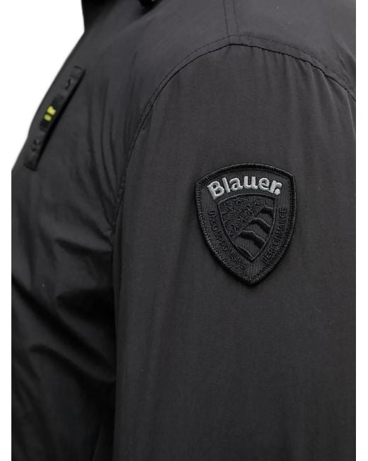 Blauer Black Dalton Logo-Patch Padded Jacket for men