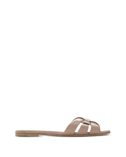 Saint Laurent White Tribute Mules