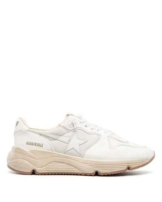 Golden Goose Deluxe Brand White Running Sole Leather Sneakers for men