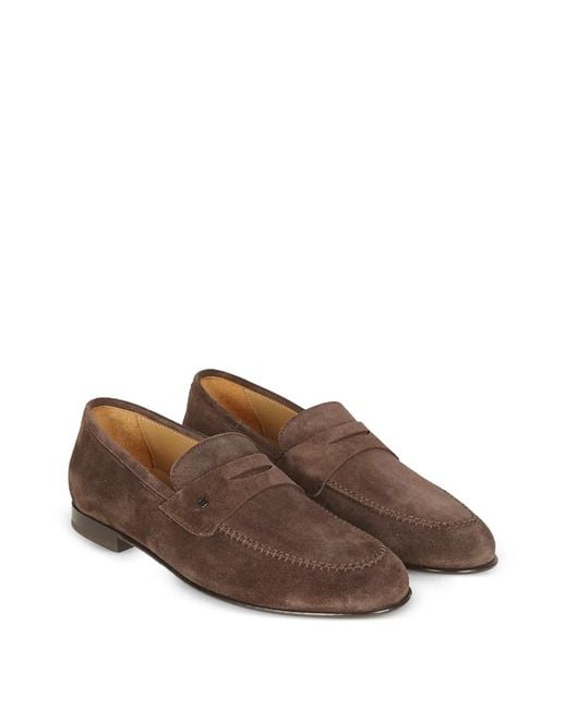 Baldinini Brown Suede Loafers for men