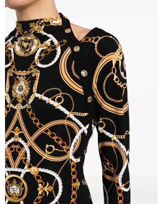 Camilla Black Coast To Coast-Print Open-Back Minidress