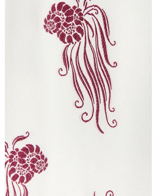 LaDoubleJ White Bluse Mit Grafischem Print