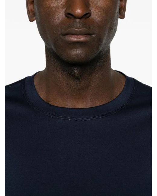 Eleventy Blue Crew-Neck Short-Sleeve T-Shirt for men