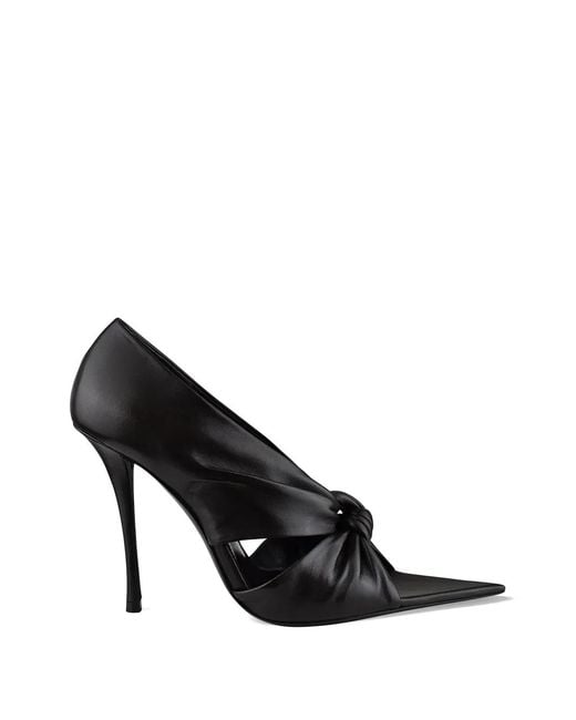 Saint Laurent Black Malika Tied-Strap Sandals