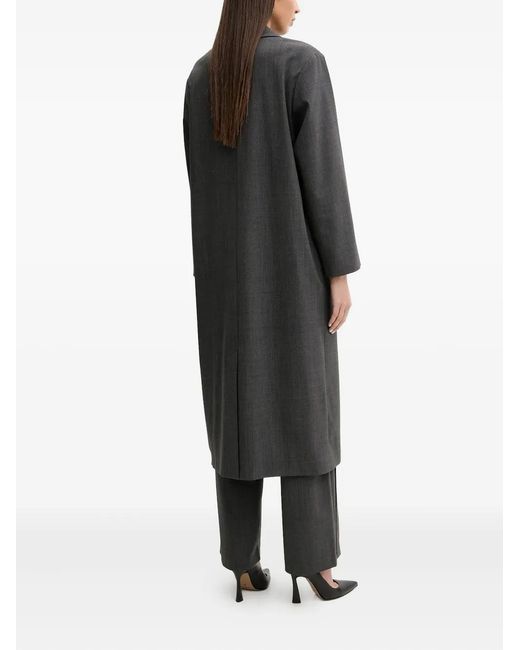 IRO Black Double-Breasted Notch-Lapel Coat