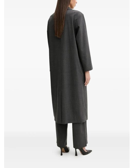 IRO Black Double-Breasted Notch-Lapel Coat