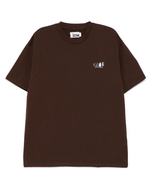 メンズ Izzue グラフィック Tシャツ Brown