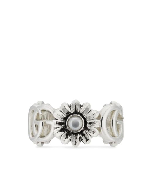 Gucci GG Marmont Ring Met Bloemenprint in het White