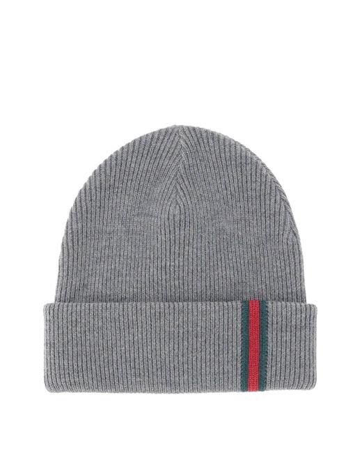 Gorro de canalé Gucci de color Gray