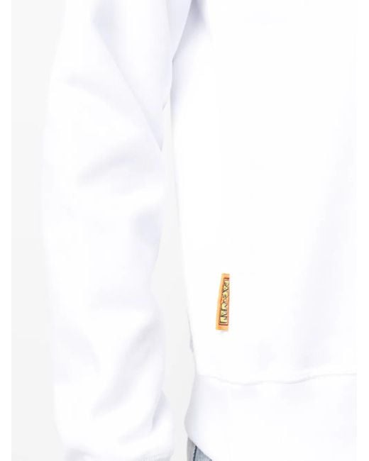 DSquared² White Logo-Print Cotton Sweatshirt for men