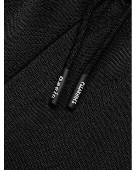 Pleasures Black Forever Logo-Patch Track Pants for men