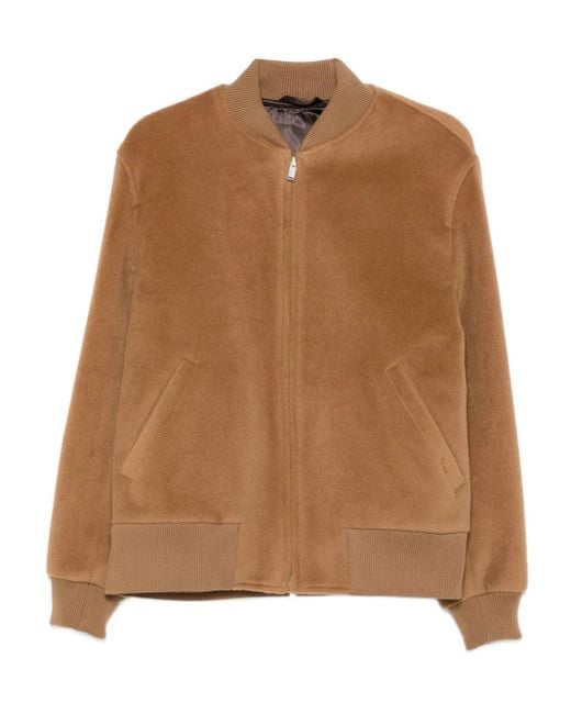 Lardini Jacke mit geripptem Kragen in Brown für Herren