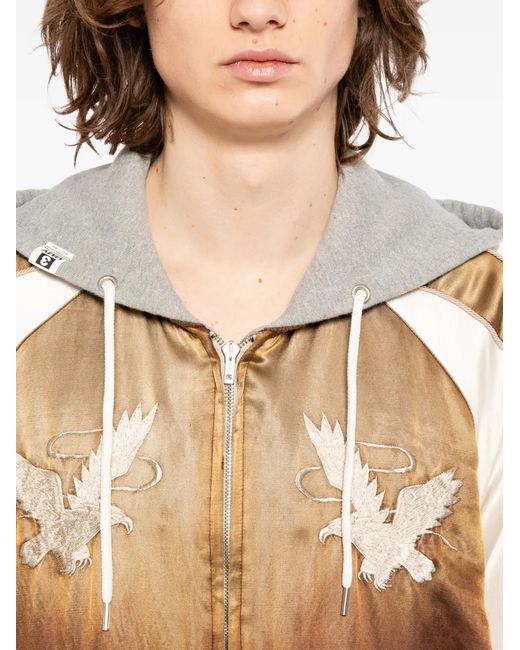 Maison Mihara Yasuhiro Brown Veste À Broderies Souvenir for men