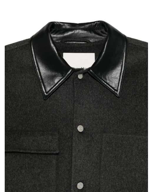 Nanushka Black Camilo Patch-Pockets Overshirt for men