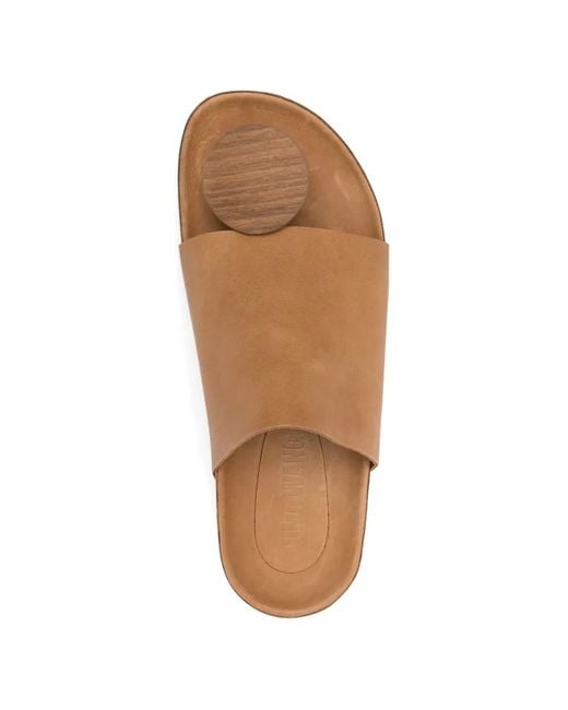 Uma Wang Brown Open-Toe Leather Sandals