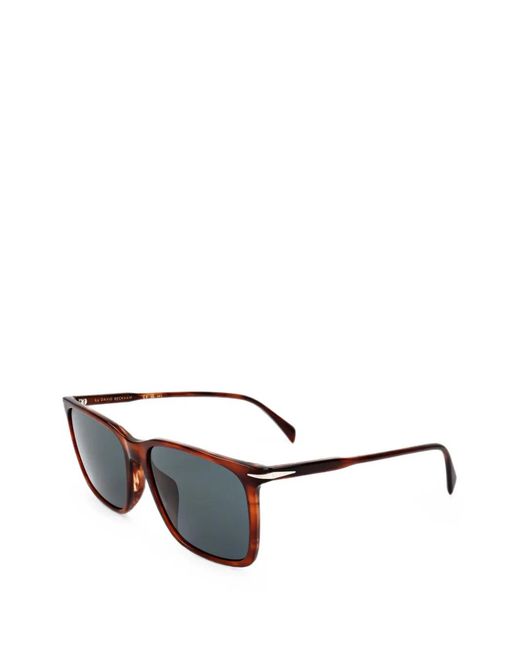 David Beckham Blue Tortoiseshell-Effect Rectangle-Frame Sunglasses for men