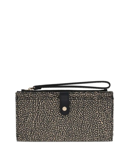 Borbonese Gray Classica Printed Wallet