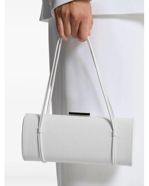 Michael Kors White Natalie Barrel Bag
