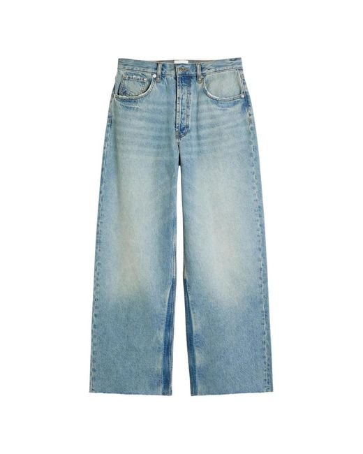 Anine Bing Blue Manon Wide-Leg Jeans
