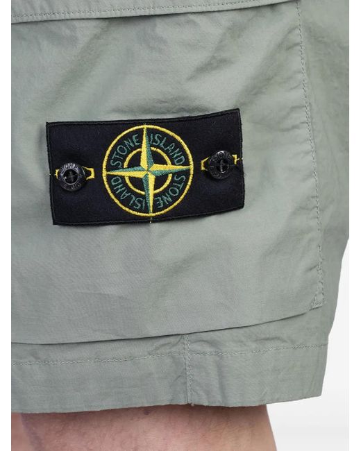 メンズ Stone Island コンパスバッジ ショートパンツ Gray