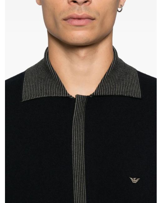 メンズ Emporio Armani ジップアップ カーディガン Black