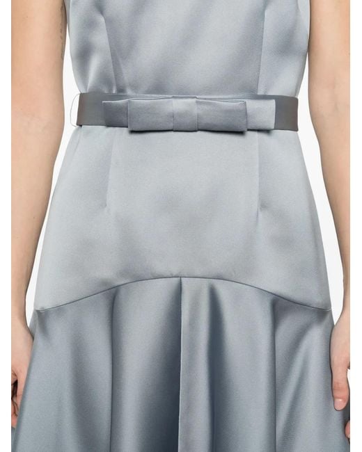P.A.R.O.S.H. Blue Square-Neck Midi Dress