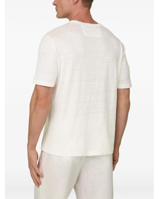 Boggi White Stretch Jersey T-Shirt for men