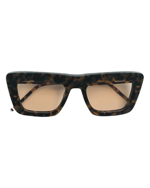 Square sunglasses Thom Browne en coloris Brown