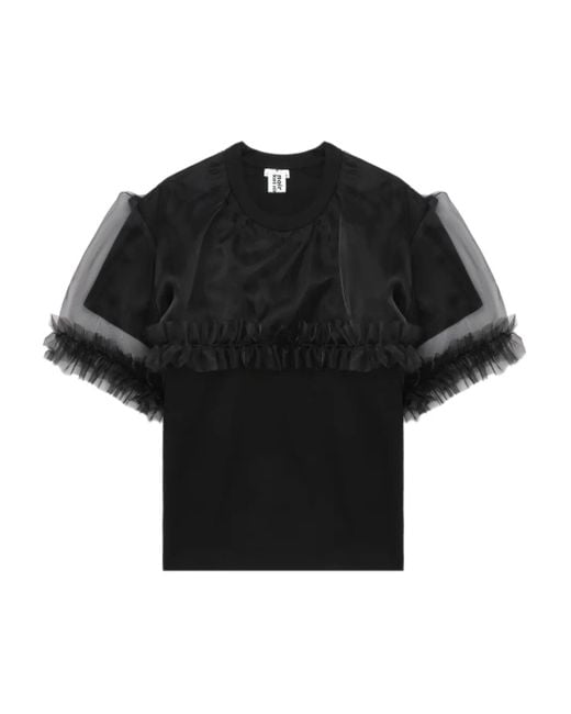 Débardeur À Empiècement À Volants Noir Kei Ninomiya en coloris Black
