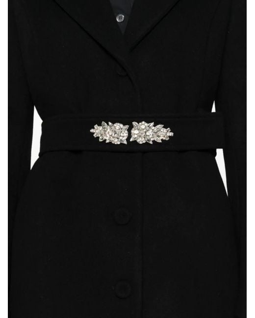 La Petite Robe Di Chiara Boni Verfraaide Jas Met Ceintuur in het Black