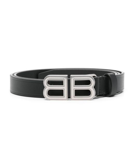 Balenciaga Black Bb Hourglass Leather Belt