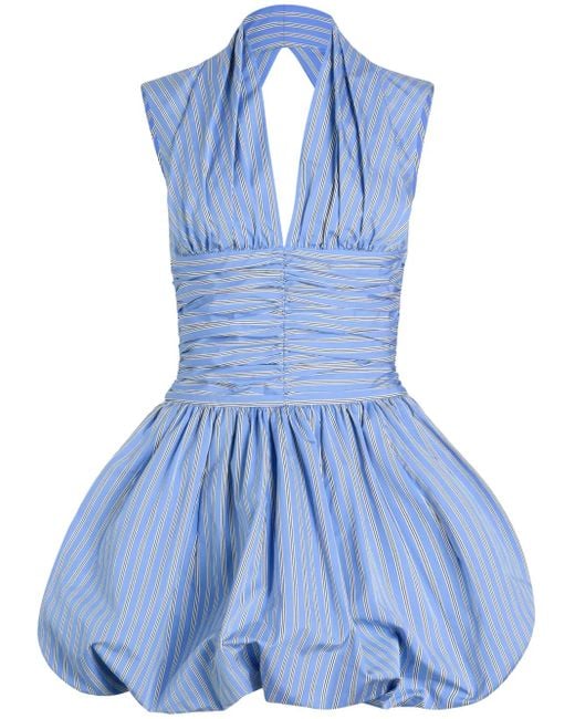 Patou Blue Cotton Mini Dress
