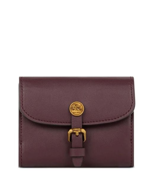 Etro Purple Pony Leather Wallet