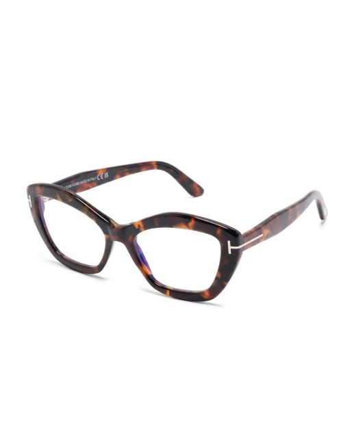 Tom Ford Brown Cat-Eye Glasses
