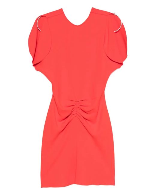 Victoria Beckham Red Kleid Mit Kurzen Ärmeln