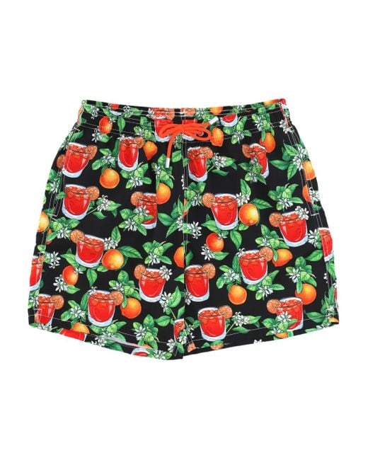 Mc2 Saint Barth Zwembroek Met Print in het Red voor heren