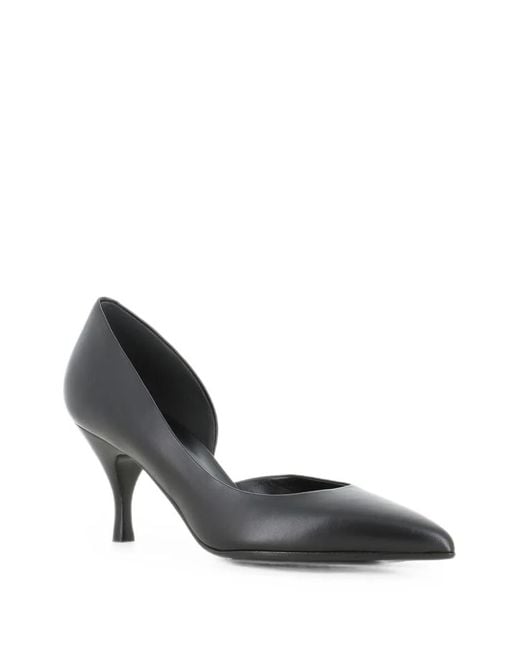 Sergio Levantesi Black D'Orsay Pointed-Toe Pumps