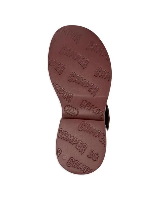 Camper Brown Tasha Buckled Sandals