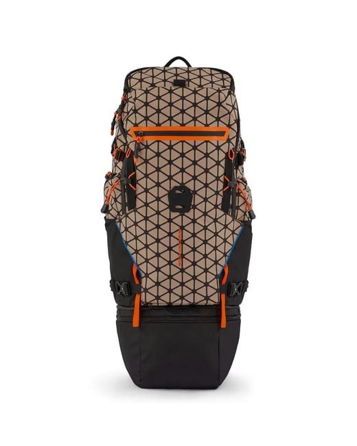 Piquadro Natural Hexagon-Print Backpack